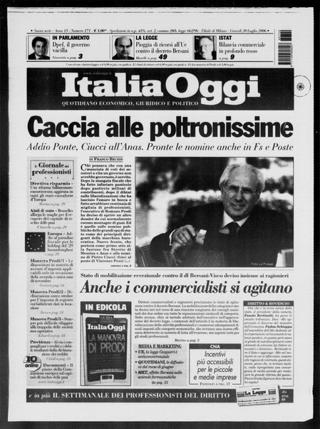 Italia oggi : quotidiano di economia finanza e politica